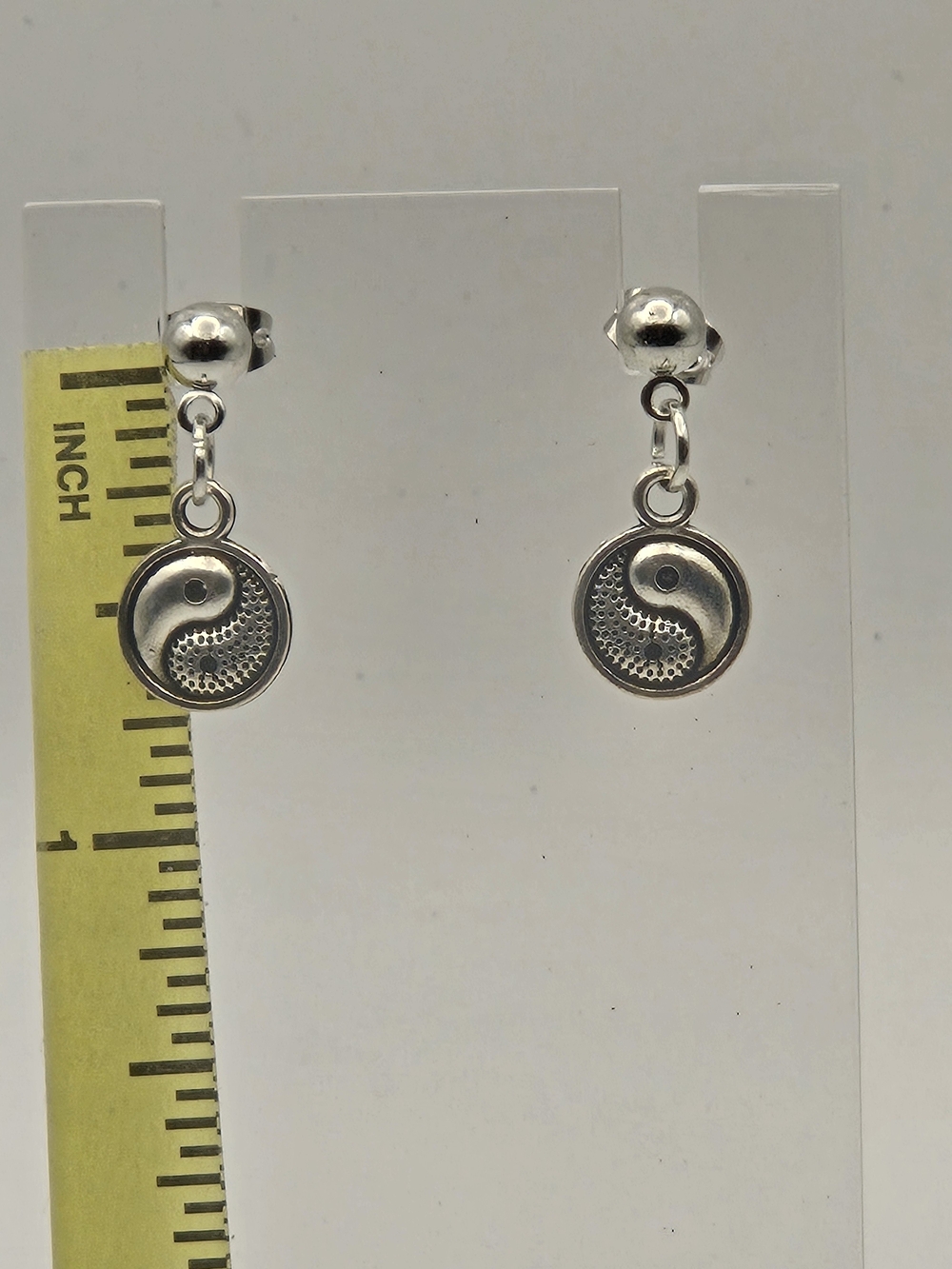 🚨Sterling Yin Yang Drop Earrings - Silver Dangle